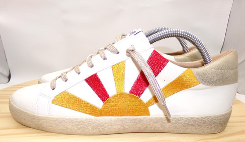 Mi.iM Miracle Miles Sneakers Shoes Womens Size 10 Embroidered Sun Metallic