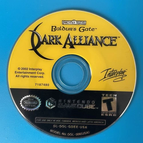 Nintendo GameCube Game Baldur’s Gate Dark Alliance Disc Only Tested Works