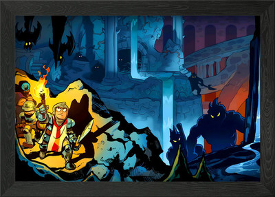 Kingdom Rush Tower Defense gerahmtes Wandbild Poster Leinwanddruck Bild