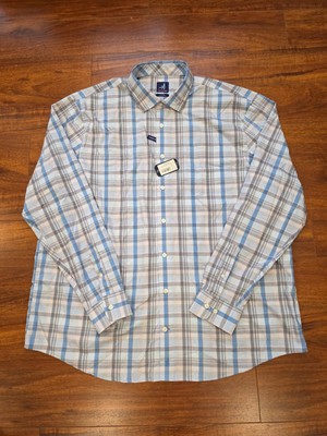Johnnie-O Lazio Performance Button Up Shirt Maliblu Men's Size XXL New 