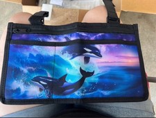 Wheelchair Side Bag Hang on Side Armrest Accessories Storage Bag with Pouches