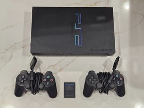 Sony PS2 Console Bundle 2 Controllers 8MB Memory Card Tested Working