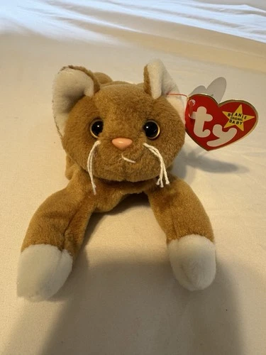 Ty Beanie Baby Nip the Cat PVC Pellets DOB March 6 1994 Vintage FREE SHIPPING