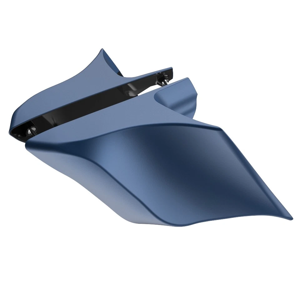 Cubierta lateral extendida Advanblack Legend azul denim estirada para Harley Touring Foto 3 de 4