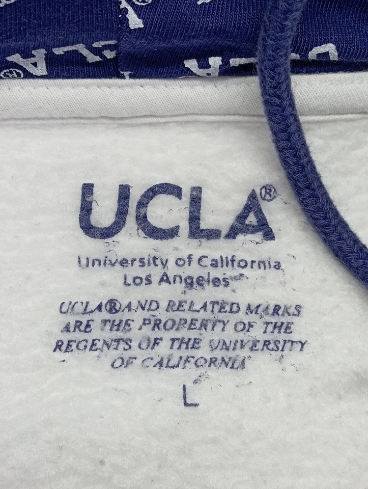 UCLA Sudadera con capucha Mujeres Sudadera Talla EU 40 blanco-azul look casual - Imagen 4 de 4