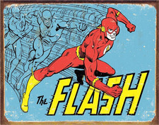 the Flash - Retro Tin Sign - Nostalgic Vintage Metal Wall Décor - Made in USA