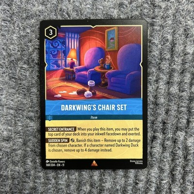Disney Lorcana Winterspell Darkwings Chair Set 168/204 Rare NM