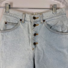 Vintage Lee High Waisted Button Fly Acid Wash Denim Shorts Womens Size 9
