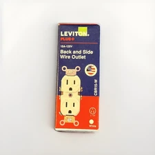 Leviton Plus 15A - 125V Tamper Resistant White Outlet 5-15R TCBR1-W