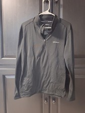 Eddie Bauer Mens Large 1/4 Zip Pullover Long Sleeve Black