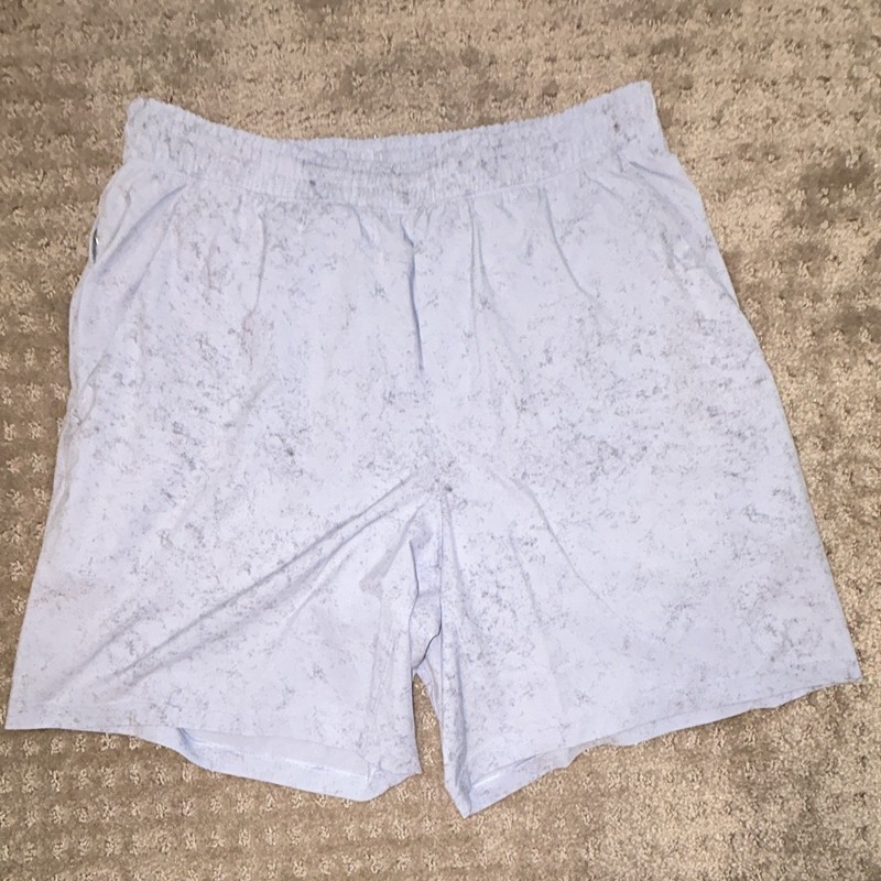 Lululemon Pace Breaker 7” Linerless Light Blue/gray Size L