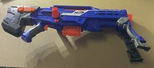 Nerf N-Strike Elite Longshot CS-6  Blue VGC Dart Kids Foam Shoot Gun Blaster Fun