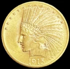 1915 GOLD UNITED STATES $10 DOLLAR INDIAN HEAD COIN