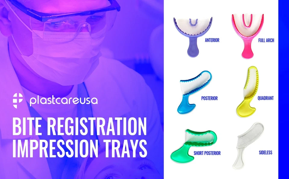 Molde bandejas triples registro mordida impresión dental (elige tamaño y cantidad) Foto 3 de 4