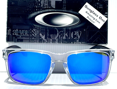 NEW Oakley HOLBROOK Clear POLARIZED Galaxy Blue Mirror Lens