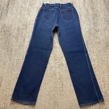 Vintage Wrangler Misses Reg Fit Made In USA Blue Jeans Size 14 High Rise