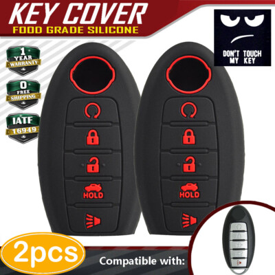 Coolbestda Cover In Silicone Per Telecomando Auto - Per Nissan Altima, Pathfinder E Altri Modelli A 5 Pulsanti, Nero - 2