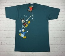 NWT'S VTG 90's Disney Mickey Mouse Donald Duck Florida T-Shirt Tee Adult LG