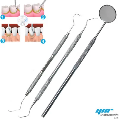 YNR INSTRUMENTS LTD Dental Teeth Cleaning Kit Tartar Calculus Plaque Remover Tooth Scraper Mirror