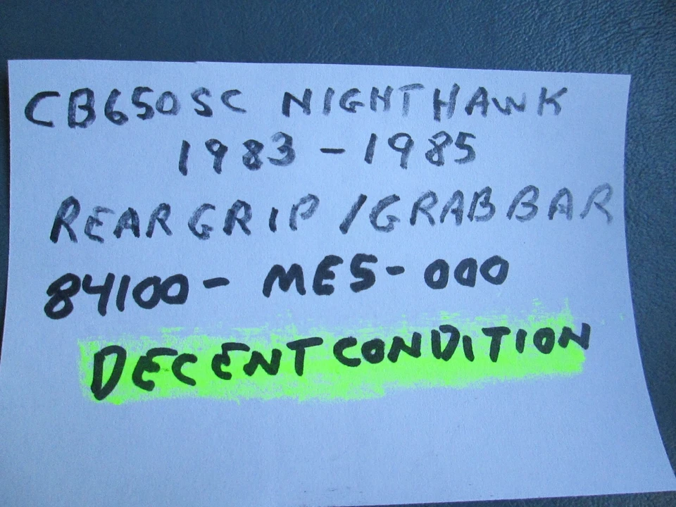 Riel de agarre para pasajeros Honda 1983-1985 CB650SC Nighthawk, 84100-ME5-000 Foto 4 de 4