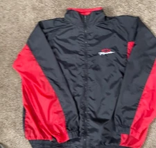 Chevy Racing Checkered Flag Sports Windbreaker 2XL Black and Red