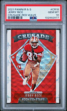 2021 Panini Rookies & Stars Crusade CR18 Jerry Rice Red Wave Prizm PSA 10