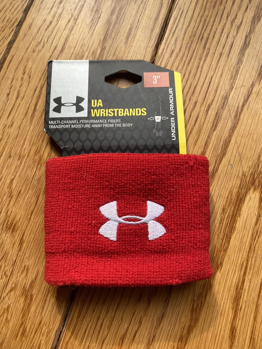 NEW* Under Armour 3&#034; Red Sweatband |