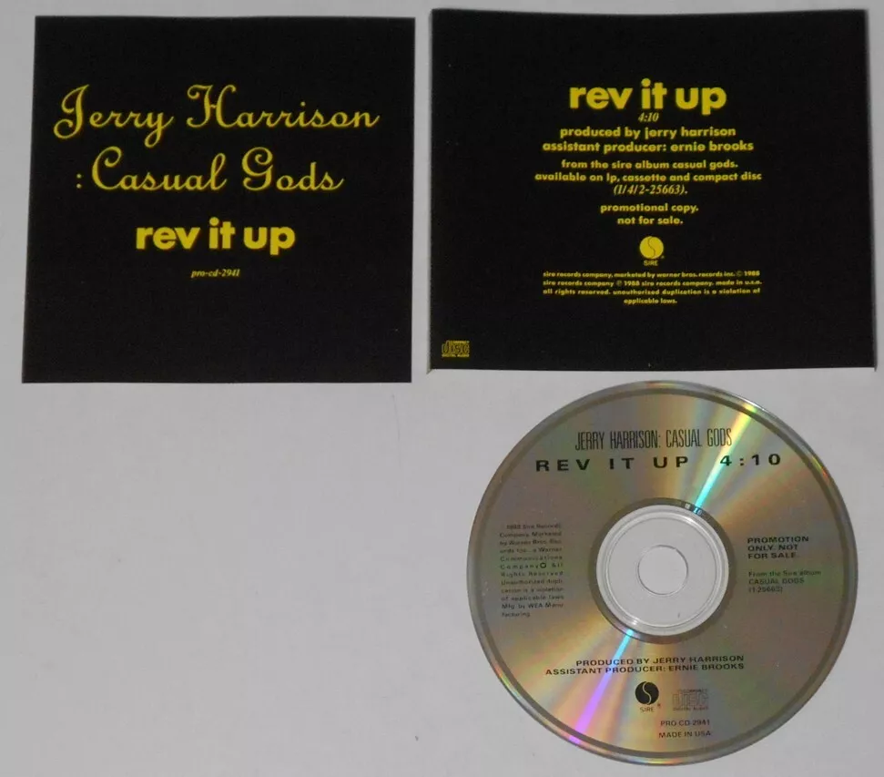 Jerry Harrison (Talking Heads) - Rev It Up - U.S. promo cd