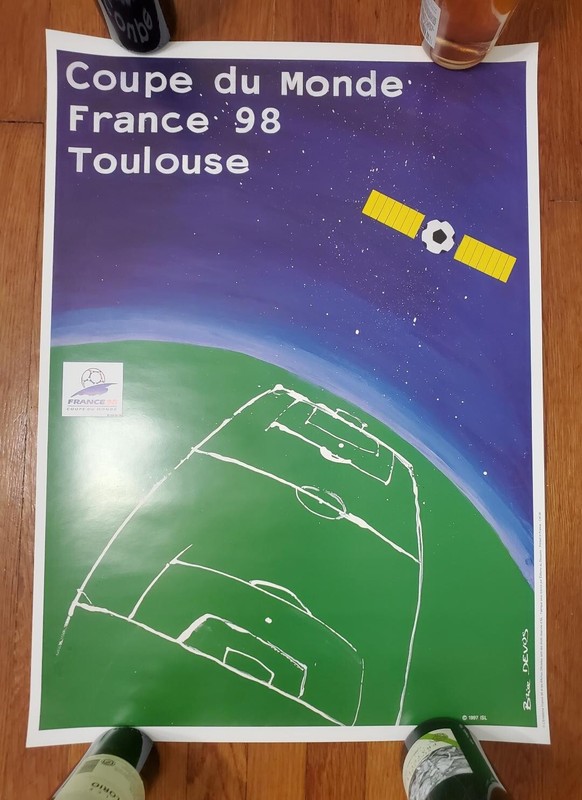 France 98  TOULOUSE Official Venue World Cup Poster - MINT Original