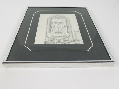 Jack Zerby Original Art Pencil Sketching Signed Framed 1982 Religion Peace Doves - Picture 8 of 11