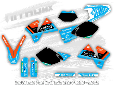 NitroMX Graphic Kit for KTM EXC EXC-F 1998 1999 2000 2001 2002 Enduro 125-520 CC