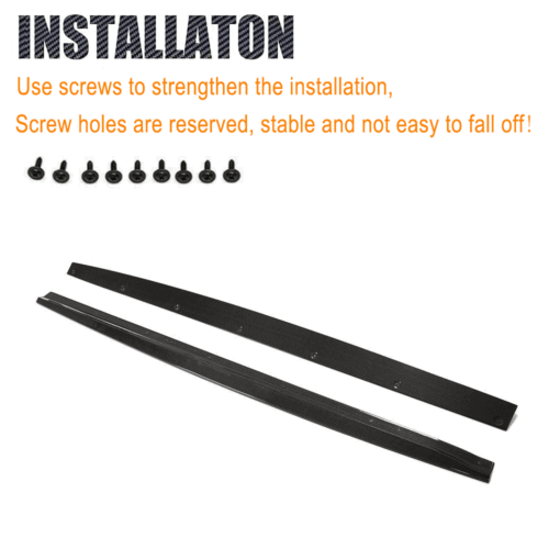 For Bentley Continental Gt 2012-18 REAL Carbon Side Skirt Extension Lip Spoiler - Picture 11 of 13