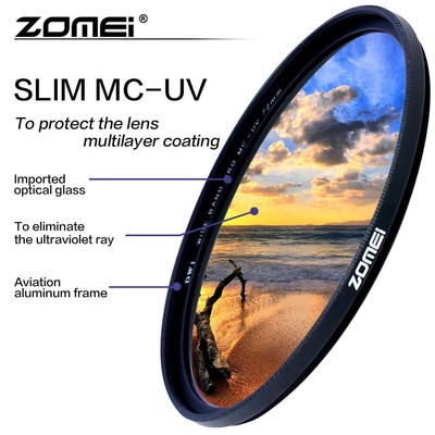 Ultradünnen Mehrfachbeschichteter AGC Optisches Glas slim MCUV Filter 72mm ZOMEI