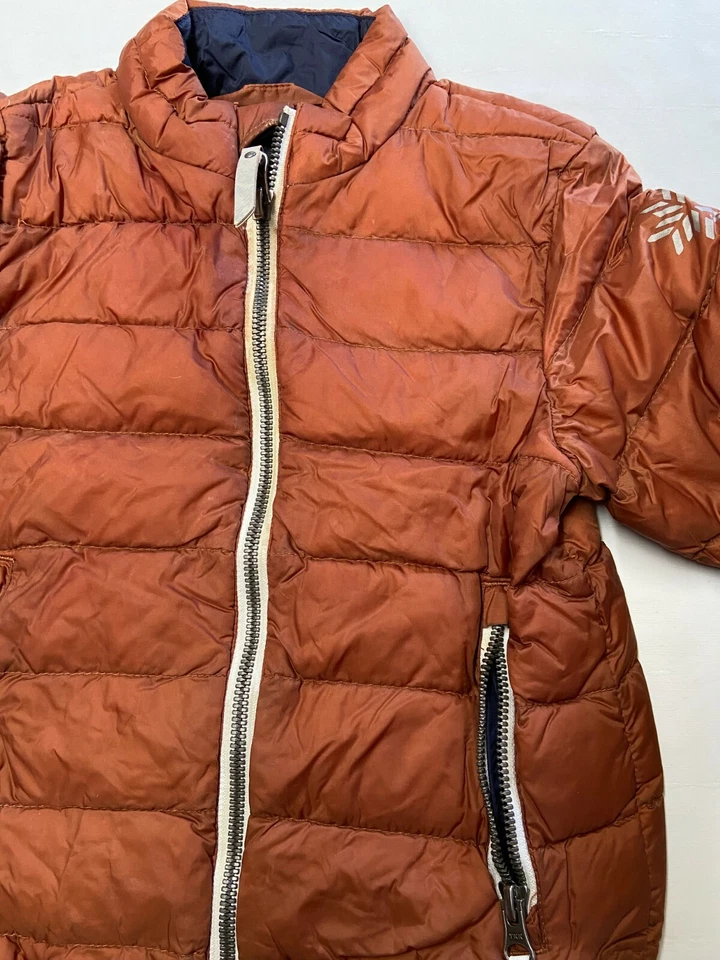 Chaqueta acolchada de plumas marrón para niños Hanna Differentson talla 90 Foto 2 de 4