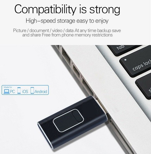 4 in1 OTG USB Flash Drive 256G 64G Memory Stick Type-C Pen Drive For Samsung iOS - Photo 5/16
