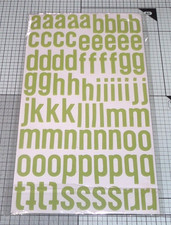Foam Alphabet & Number Stickers Green Lower Case