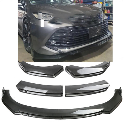 For Toyota Camry XLE SE LE Front Bumper Lip Splitter Spoiler Carbon Fiber