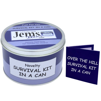 Humorvolles Geburtstag Survival Kit in der Dose. Neuheit Getting Old/Old Git Geschenk & Karte