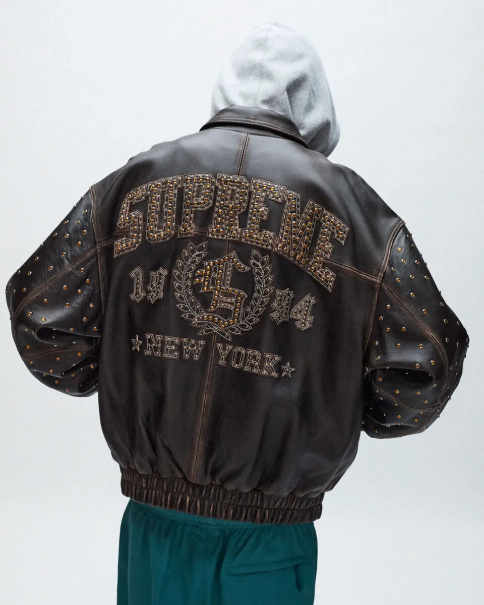 Supreme Gem Studded Leather Jacket Black Brown 2colors | eBay Supreme Gem Studded Leather Jacket Black Brown 2colors | eBay
