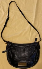 MARC by MARC JACOBS Crossbody Black Soft Leather Bag Gold Zipper Top & Bottom