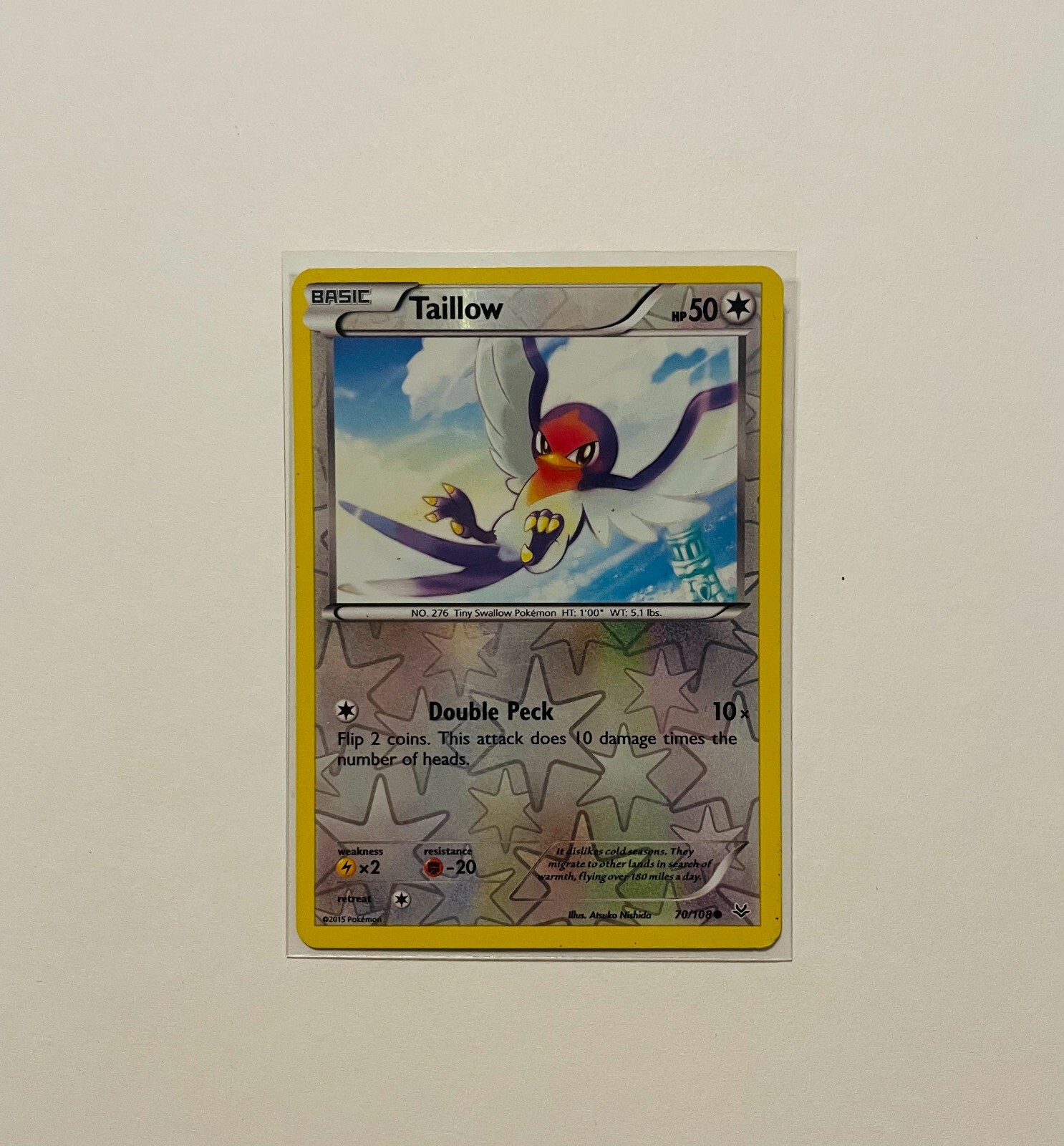 Taillow 70/108 - Roaring Skies - Reverse Holo Pokemon Card NM Condition