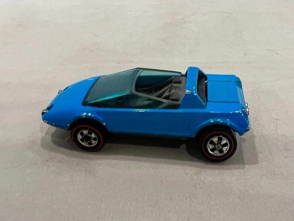 Hot Wheels Redline 1973 esmalte Sand Witch en azul con capa base blanca - muy bonito Foto 3 de 4