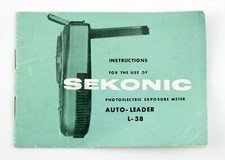 Sekonic Auto-Leader L-38 Exposure Meter Original User Instruction Manual