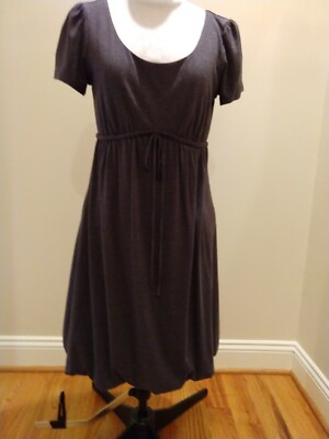 empire waist bubble dress Mac Duggal Beaded Cap Sleeve Column Midi Dress, Size 14, Dark Mocha