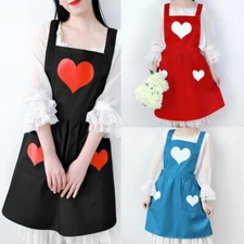 Women Cute Apron Sweet Housewife Cafe Waitress Japanese Maid Kawaii Florist