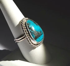 Kingman TURQUOISE STERLING Silver Ring ~ JILLIAN VO ~ MADE IN USA