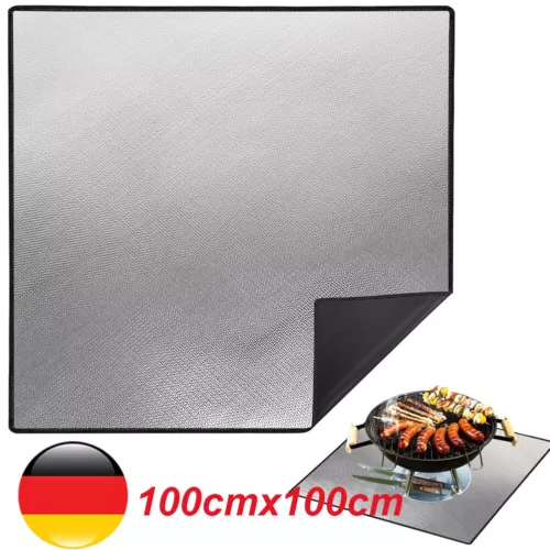 Feuerfeste Unterlage Matte, Feuerschutzmatte Hitzebeständige Feuerstellenmatte