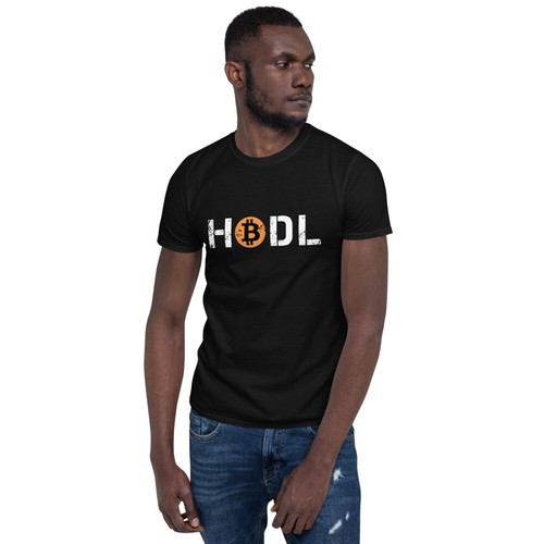 Bitcoin HODL T-shirt distressed crypto trader investor trading tee - Picture 5 of 8