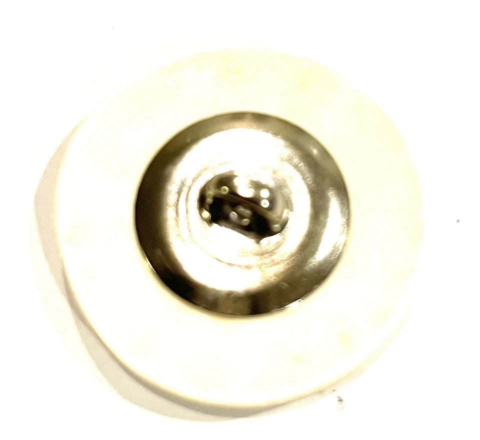 Cream Ceramic Round Metal Shank Buttons 26mm Raised Floral  X4 Pcs - Image 4 of 4