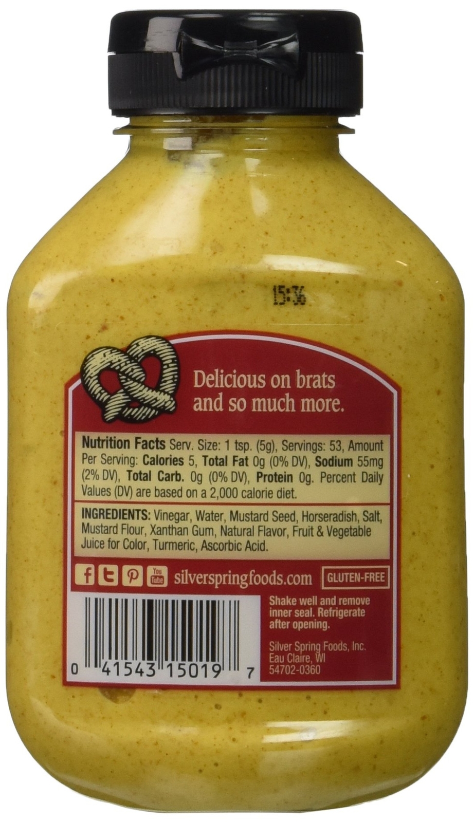 Silver Springs Beer & Brat Mustard 9.5 Oz (Pack of 4) 9.5 Ounce (Pack